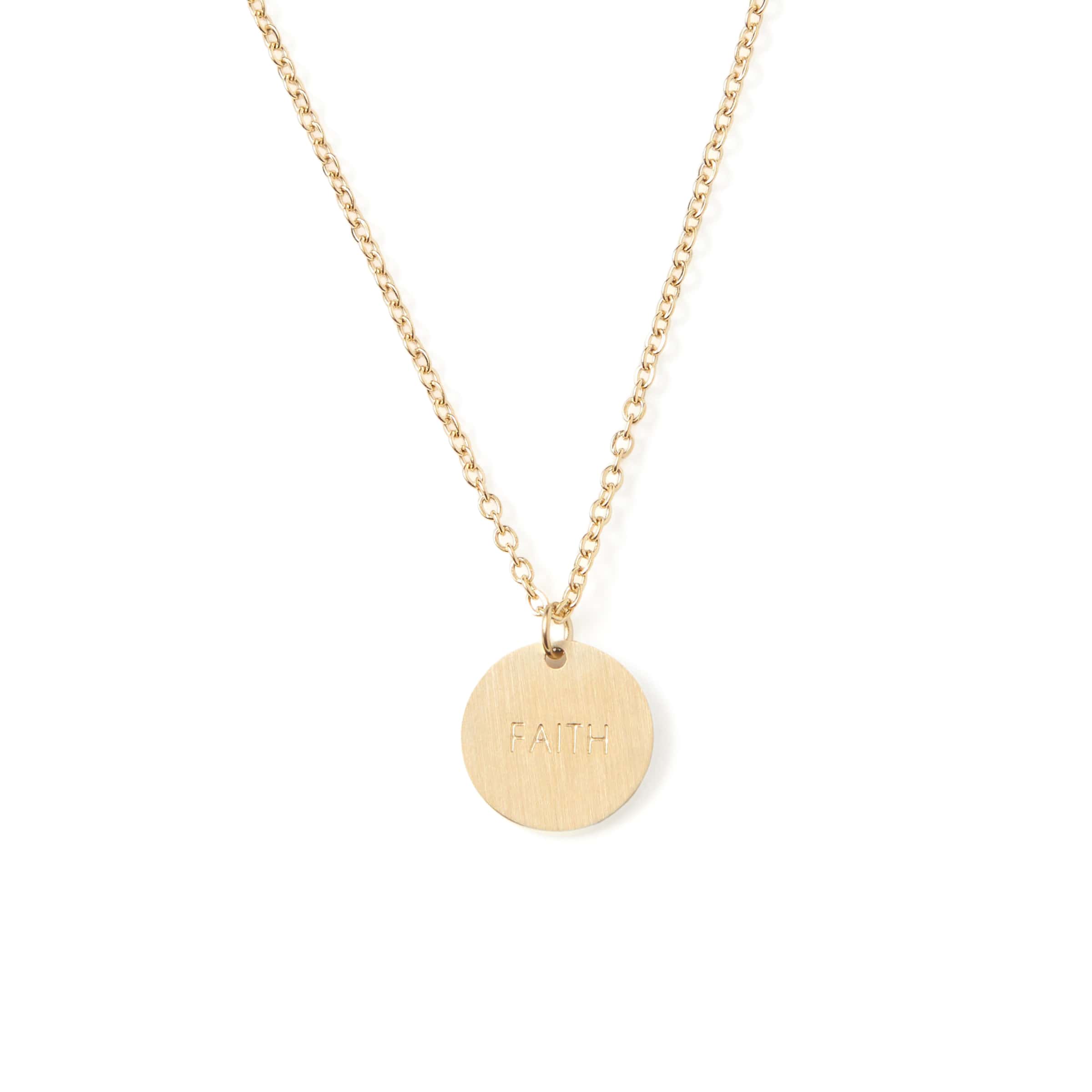 Little Words Project | Faith Paper Clip Chain Necklace | Gold Necklace