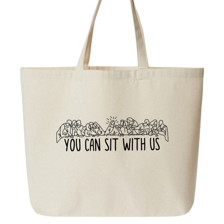 You Can Sit With Us Canvas Tote